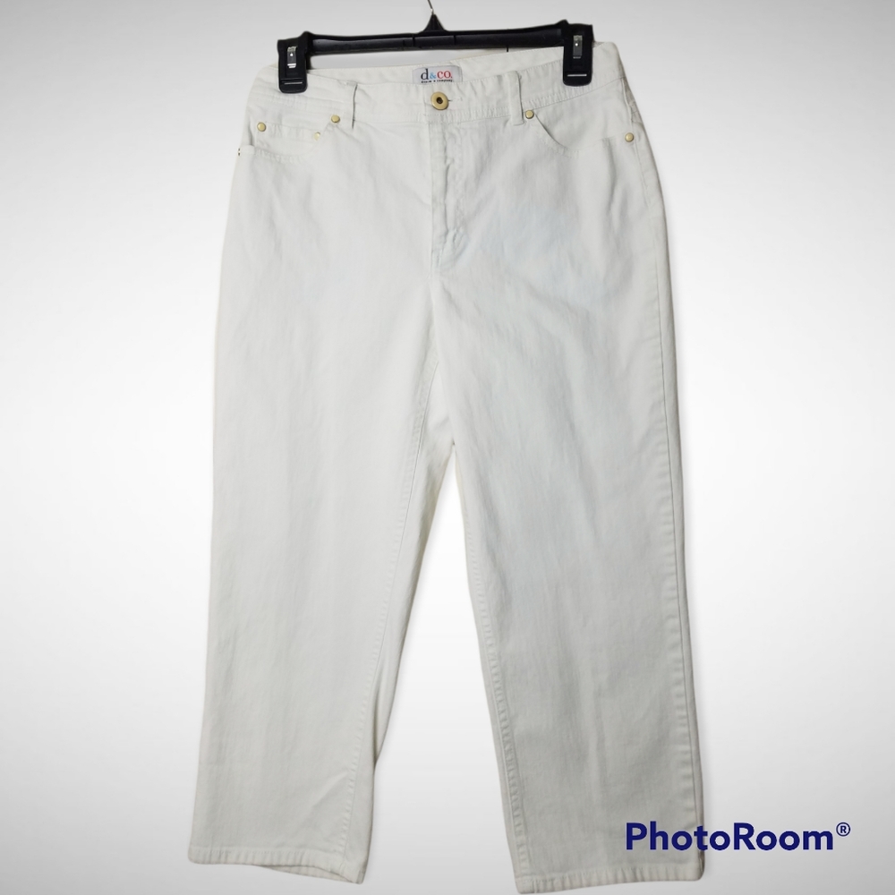 Denim + Company white denim capris size 4 - Picture 2 of 10
